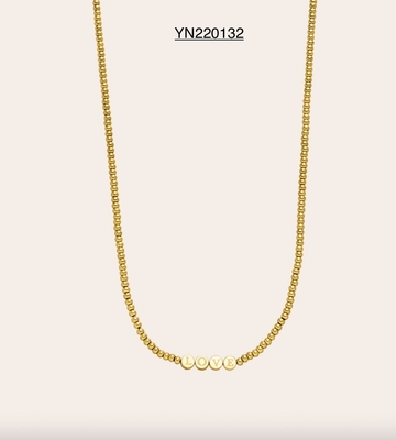 Collier de chaîne de boule d'amour de luxe de colliers de mode d'acier inoxydable d'or de la CE K