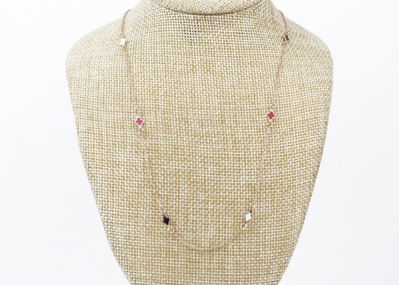 Chine Bijoux simples de mode d'acier inoxydable de quatre feuilles multi - collier coloré de mode d'émail fournisseur