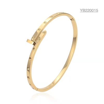 Bracelet à vis en or 18 carats imprimé de bijoux de créateur exclusifs en acier inoxydable