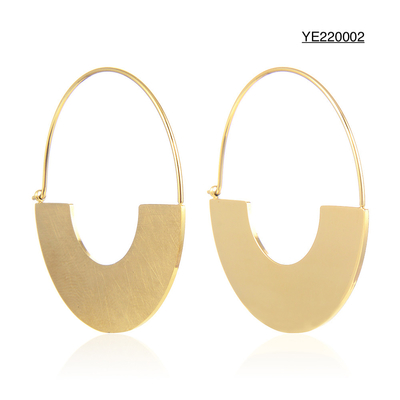 Pendants d'oreille d'acier inoxydable d'or des boucles d'oreille 18k de série de bijoux de style de célébrité