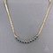 Collier de chaîne d'or en acier inoxydable de fête collier de chaîne d'os de serpent d'opales bleues