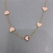 Collier pendentif coeur d'amour en acier inoxydable doré 14 carats