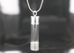 Mini collier pendant de fantaisie de bouteille de parfum, collier en verre de bijoux d'acier inoxydable de pendentif fournisseur