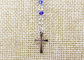 Le collier catholique de chapelet d'acier inoxydable, cristal perle le collier croisé de chapelet fournisseur
