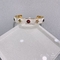 Bracelets larges blancs colorés de manchette de bracelet de pierre gemme d'acier inoxydable pour épouser