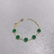 marque de designer indépendante bracelet coquillage vert rond chaîne à main en acier inoxydable