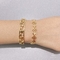 Bracelet de fleur d'or creux de style anneau 304 316 Bracelet réglable en acier inoxydable 316L