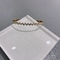 Bracelet en acier inoxydable avec strass en or 24 carats de marque de luxe