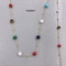 Collier de chaîne de perles colorées de marque unique ensemble de bijoux bracelet en acier inoxydable