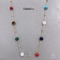 Collier de chaîne de perles colorées de marque unique ensemble de bijoux bracelet en acier inoxydable