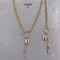 Clé pendante principale de collier de l'or 14k de serrure de luxe d'acier inoxydable et bracelet de serrure