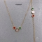 Ensemble de bijoux de collier de coquillage tricolore en acier inoxydable de marque de luxe Bracelet simple