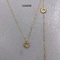 Collier mince de la vitesse 45cm d'or d'ensemble de bijoux d'acier inoxydable d'or à extrémité élevé de la marque 18k