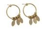 Boucles d'oreilles rondes à pampilles de décoration de luxe Boucles d'oreilles en or en acier inoxydable