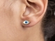 Boucles d'oreilles turques de mauvais œil de bijoux de pendentif de coquille d'acier inoxydable de la CE