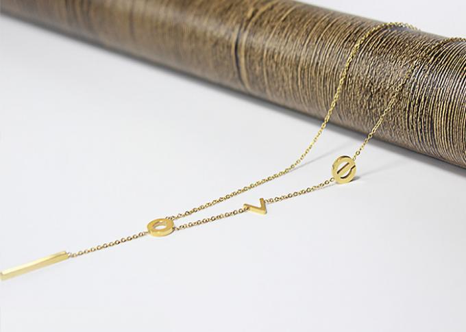 Colliers de l'amour des femmes d'acier inoxydable, collier décoratif de manuscrit d'amour