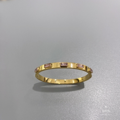 Grand bracelet coloré de luxe d'acier inoxydable de boucle de bijou pour l'engagement