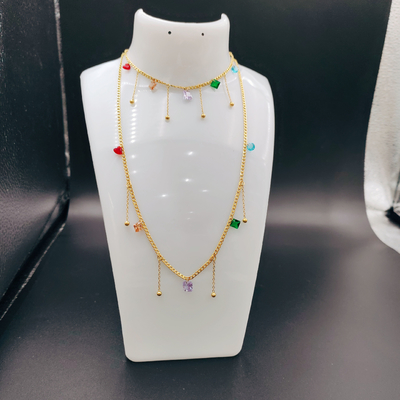 Nouvelle arrivée à la mode High Polish La plus récente couleur dorée Boucle d'oreille en acier inoxydable, Collier, Bracelet pour Dame