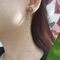 Boucles d'oreilles en or en acier inoxydable pour filles de 6 cm longues boucles d'oreilles en strass colorés