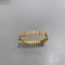 Bracelet de luxe d'acier inoxydable d'or d'Olive Branch Inlaid Diamond Bracelet de bijoux