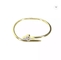 Bracelet blanc d'acier inoxydable d'or du bracelet 24k de Plum With Diamonds Modified Nail