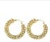 Boucles d'oreille pendantes d'acier inoxydable de boucles d'oreille de Huggie d'or de l'anniversaire 18K