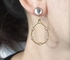 Boucles d'oreille pendantes d'acier inoxydable de pendant de Blingbling de boucles d'oreille de grande fausse pierre