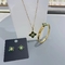 Les gouttelettes d'eau élégantes de 3 morceaux Crystal Necklace Earring Bracelet Set pour des femmes font la fête