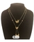 l'or 18K a plaqué les colliers pendants d'accessoires de papillon de Zircon de rose de chaîne de double de bijoux d'acier inoxydable