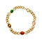 Ensemble de bijoux en acier inoxydable collier de bracelet en pierre ovale coloré pour les femmes