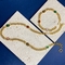 Ensemble de bijoux en acier inoxydable collier de bracelet en pierre ovale coloré pour les femmes