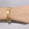 Bracelet en acier inoxydable à double anneau de créateur exclusif Bracelet en or 18 carats