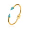 Bracelets réglables de grand de diamants de couples de bijoux d'acier inoxydable or du bracelet 14k