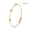 Bracelet simple de petite perle d'OEM Bracelet de chaîne de corde d'acier inoxydable d'or de K