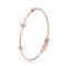 Bracelet simple de petite perle d'OEM Bracelet de chaîne de corde d'acier inoxydable d'or de K
