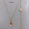 Ensemble de bijoux de marque de luxe en acier inoxydable Sun Pattern Bracelet collier pendentif