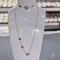 Collier de chaîne de papillon de strass de marque de luxe ensemble de bijoux en acier inoxydable d'or