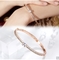 Bracelet à pression au poignet à la mode pour femmes Bracelet en acier inoxydable avec strass