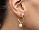 Boucles d'oreilles pendantes en acier inoxydable 25 mm