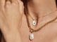 Collier pendentif en forme de perle en forme de bijou en acier inoxydable Saya
