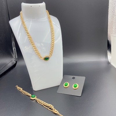 2024 Nouveau ensemble de bijoux en acier inoxydable à l' épreuve de l' eau, 18K or, cadeau de luxe, en gros