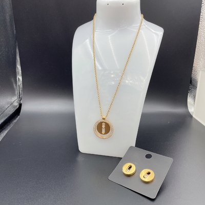 2024 Nouveau ensemble de bijoux en acier inoxydable à l' épreuve de l' eau, 18K or, cadeau de luxe, en gros